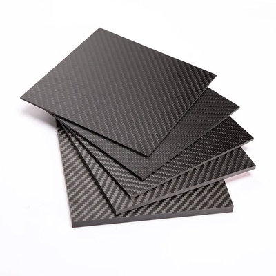 2x2 Twill Weave 100% Ultra-Strong Carbon Fiber Sheet - UV-Protected Gloss Finish