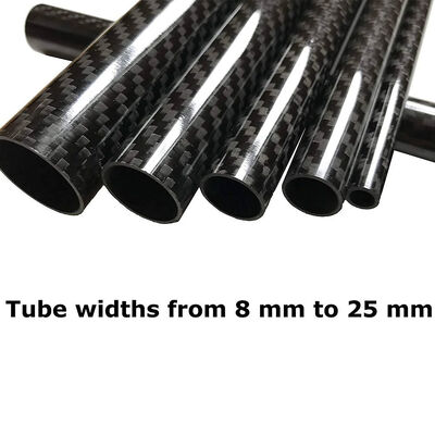 Custom 5mm OD X 3mm ID X 1000mm Length Roll Wrapped Carbon Fiber Tube 3K Glossy Pipe