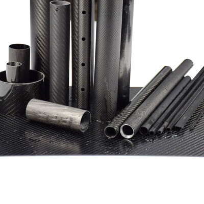 3K Twill Glossy Surface High Strength Carbon Fiber Round Tube Composite Pipe