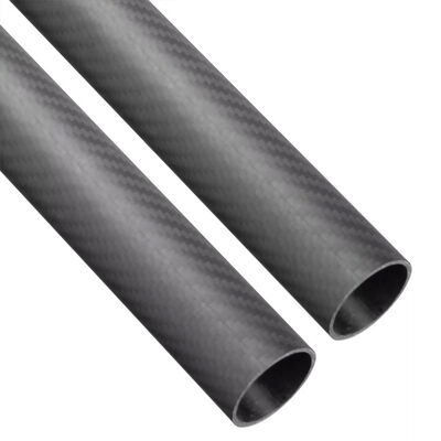 3K Twill Weave Carbon Fiber Tube with Roll Wrapped Technology and Custom Size Options