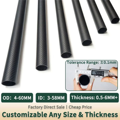 High Performance Twill Weave Carbon Fiber Tube | Glossy & Matte Carbon Tubes