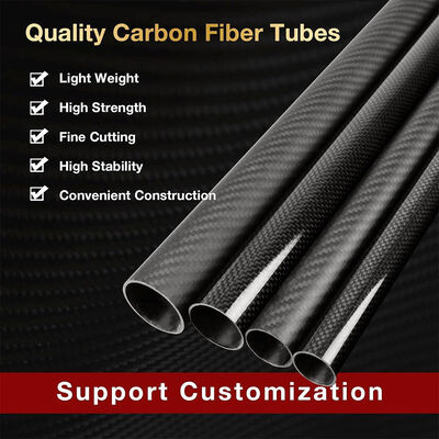 Customized Size 3K High-Gloss Carbon Fiber Tube - High Strength and Light Weight