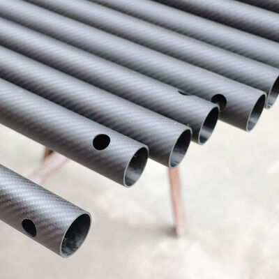 High-Temperature Resistance Durable Surface 3K Plain Weave Matte Carbon Fiber Tube