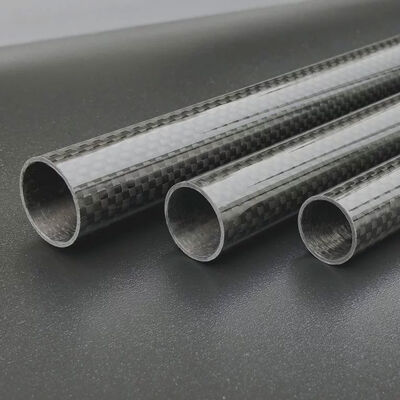 High-Temperature Resistance Durable Surface 3K Plain Weave Matte Carbon Fiber Tube
