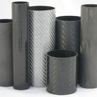 Anti Corrosion 500mm Black Carbon Fiber Tube Plain Weave