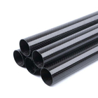 3K Roll Wrapped 100% Carbon Fiber Pipe Glossy Surface 80MM