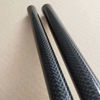 Epoxy Resin 3K Carbon Fiber Tube High Temperature Heat Resistance Glossy Surface