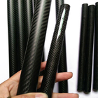 3k Weave Glossy Carbon Fiber Tubes Roll Wrapped 4mm
