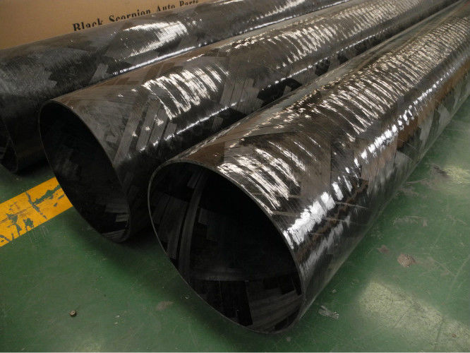 High strength winding process Filament Wound Carbon Fiber Tube Size Customized