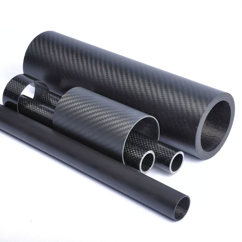 OD 45mm X ID 41mm X 500MM Roll Wrapped Carbon Fiber Tube 3K Twill Glossy