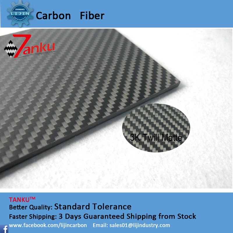 4.0Thk Carbon Fiber Plate Full Carbon Fiber With Matte Finish