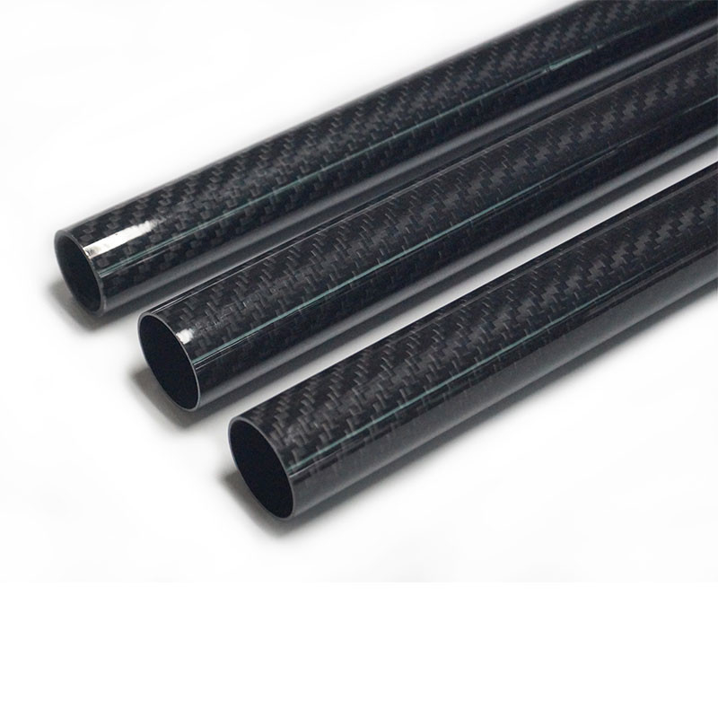 Glossy Pure Carbon Fiber Rods Lightweight High Strength 0.5mm - 20mm