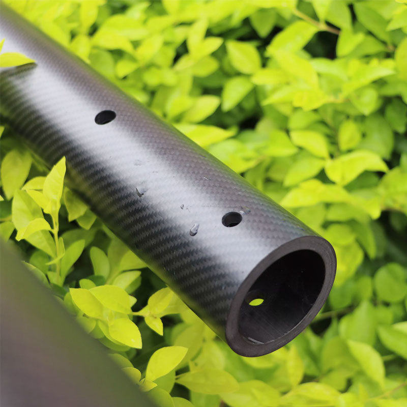 3k Glossy Twill Roll Wrapped Carbon Fiber Tube Multifunction For Building