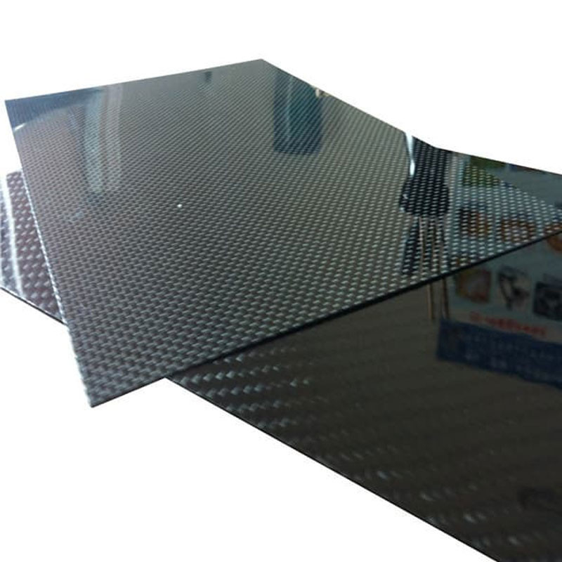 High Gloss Cosmetic Surface  Carbon Fiber Plate 400 X 500mm 4mm