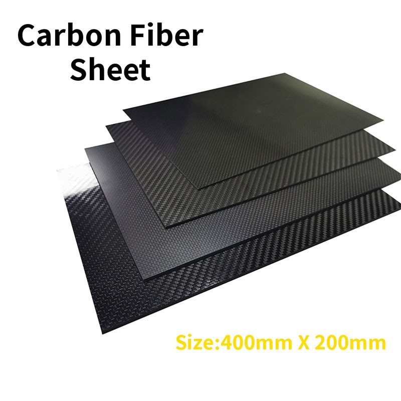 Matte / Glossy Surface Carbon Fiber Plate 400mm X 200mm 3K