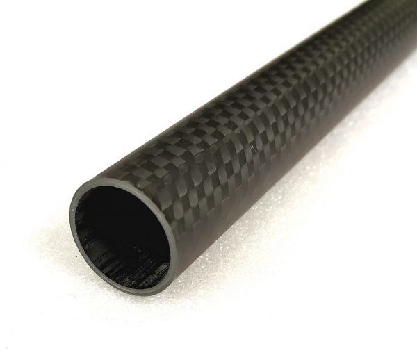 3K Roll Wrapped Carbon Fiber Pipe / Tube Twill Matte Finish 30 X 28 X 1000mm