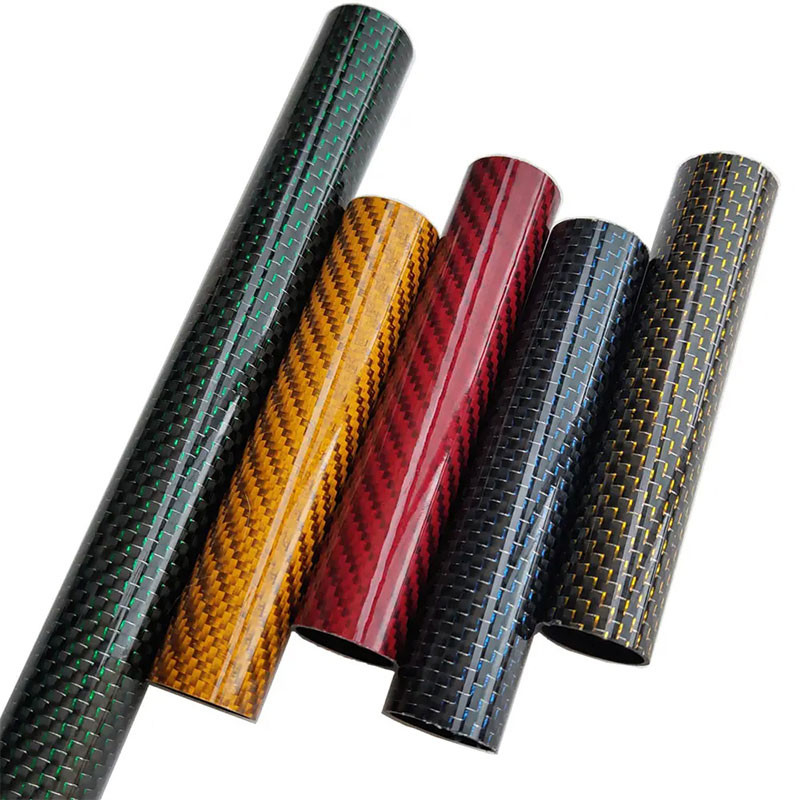 Lightweight Coloured Carbon Fiber Tube Strength Durability Vibrant Colors 0 - 2000mm