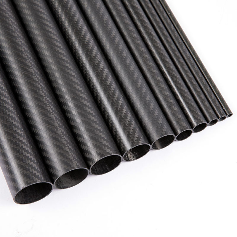 Industrial 100% 3K Carbon Fiber Roll Wrap Tube High Pressure Resistance