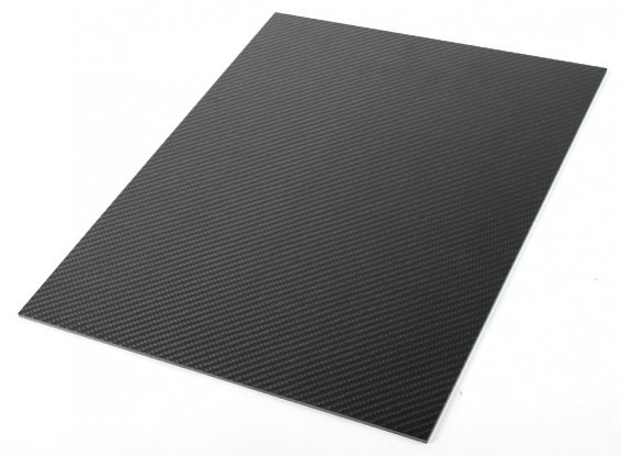 High Strength 4mm x 300mm x 400mm Carbon Fiber Composite Panel 2×2 Twill