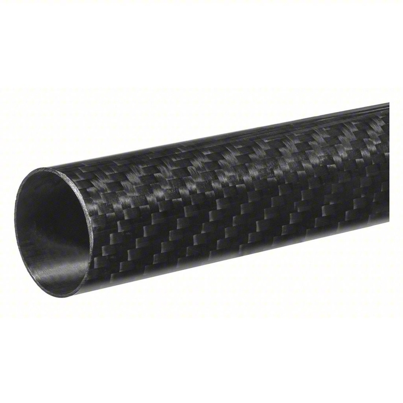 Standard Carbon Fiber Round Tube Opaque Black 7/8 In Inside Dia, 1 In Outside Dia 0°F To 180°F