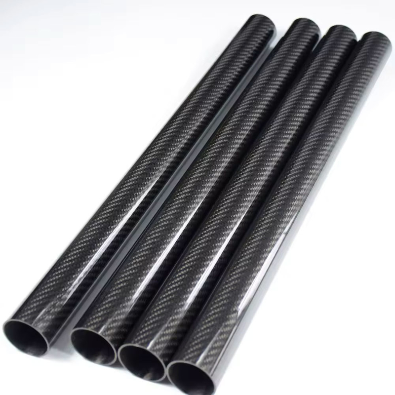 35mm O.D. 33mm I.D. 35x33x500mm 35mm 3K Roll Wrapped 100% Pure Round Carbon Fiber Tubes