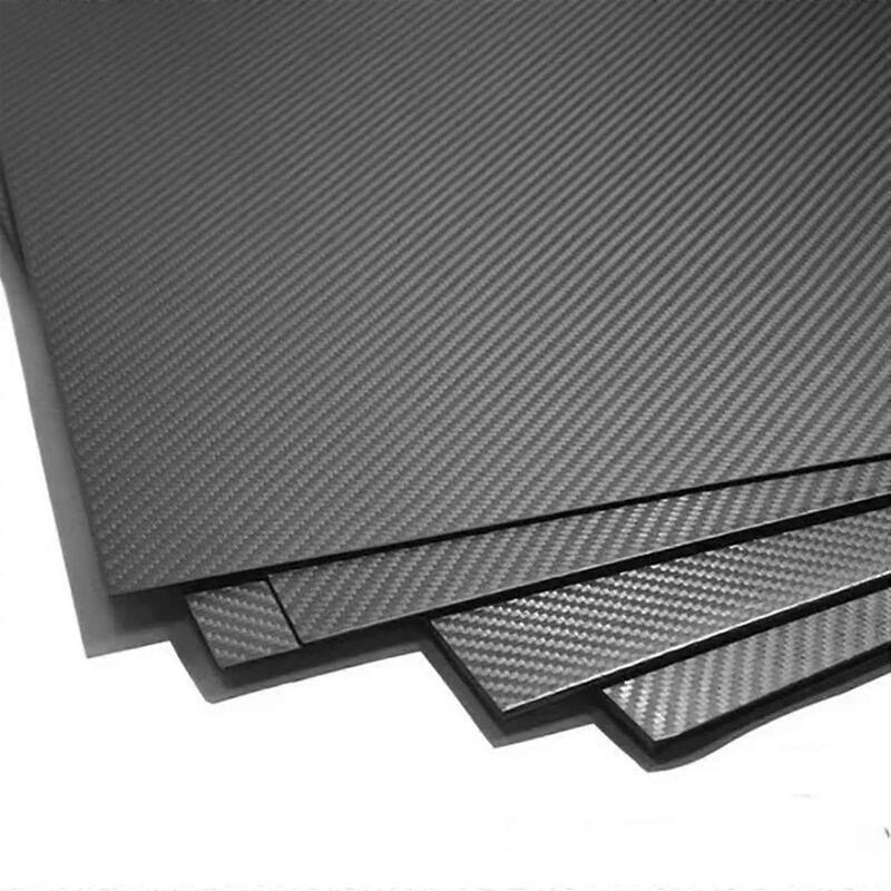 3K Carbon Fiber Sheet 200x250mm, 0.5-5mm Thick, Lightweight Strength, Glossy 1.0mm Twill