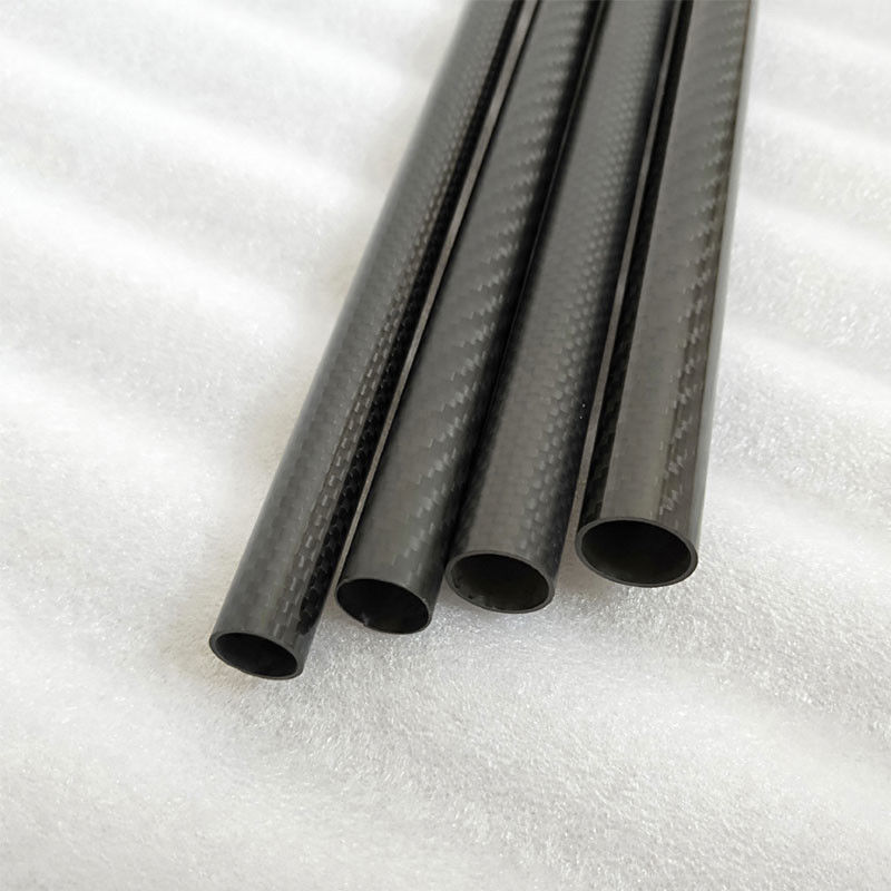 CNC Machining Roll Wrapped Carbon Fibre Tube 2mm Thickness