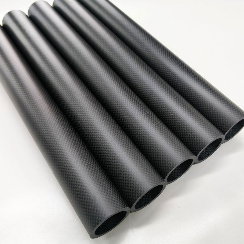 3K Matt Surface OD 27mm Carbon Fiber Tube Roll Wrapped