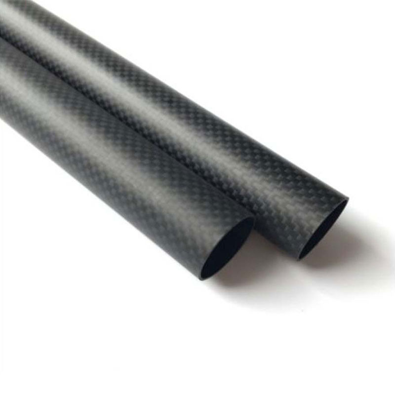 500mm Length 3K Pure Carbon Fiber Round Tube Impact Resistant