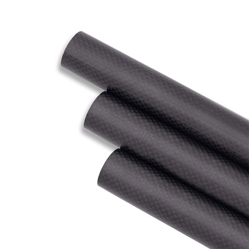 OD 32mm 100% Roll Wrapped Carbon Fiber Tube 3K Plain Matte