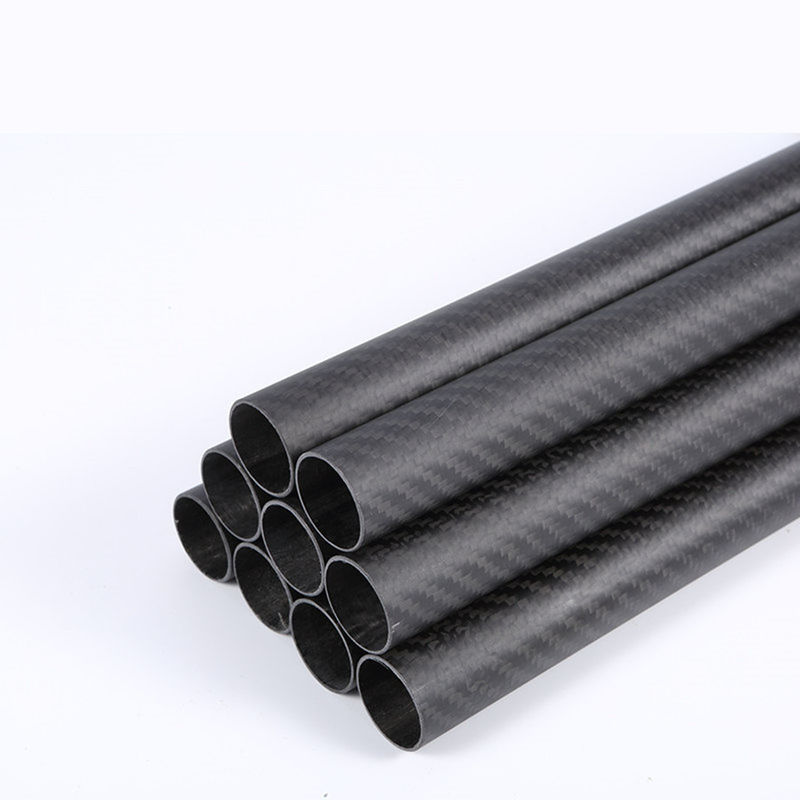 CNC High Strength 3K Fiber Carbon Fibre Tube Rolled Wrapping