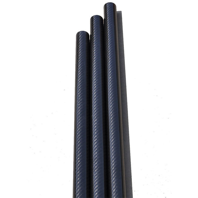 Glossy Carbon Fiber Round Tube 3K Roll Wrapped For Cleaning Equipment