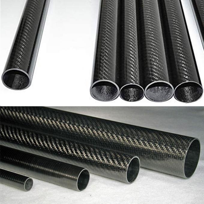 Round / Oval 3K Carbon Fiber Tube High Pressure Resistance Lightweight