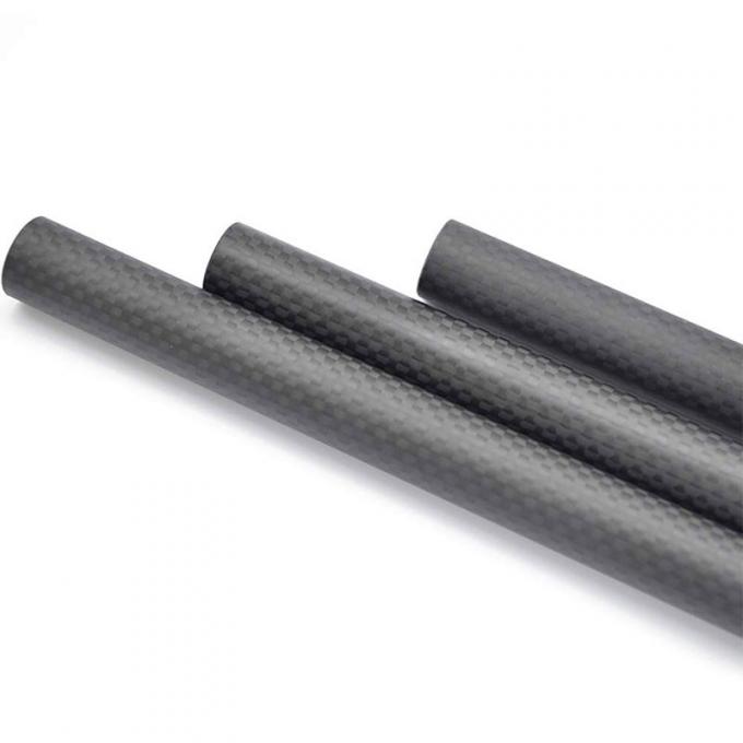 3K Roll Wrapped Carbon Fiber Tubing Matte Twill Surface UV Resistant