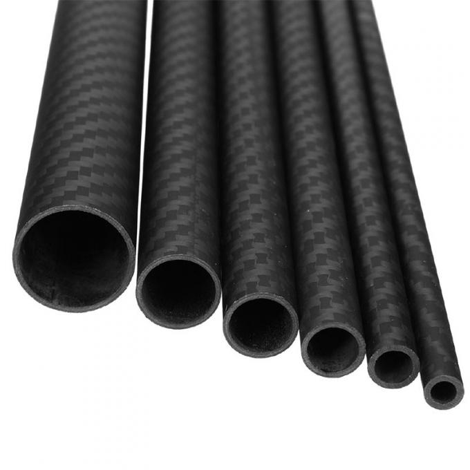 12K Twill Carbon Fiber Tubing Glossy Surface High Modulus Anti Alkali